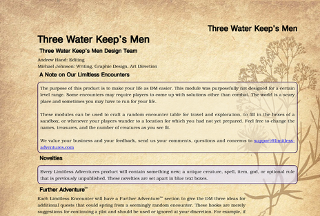 Three Water Keep's Men